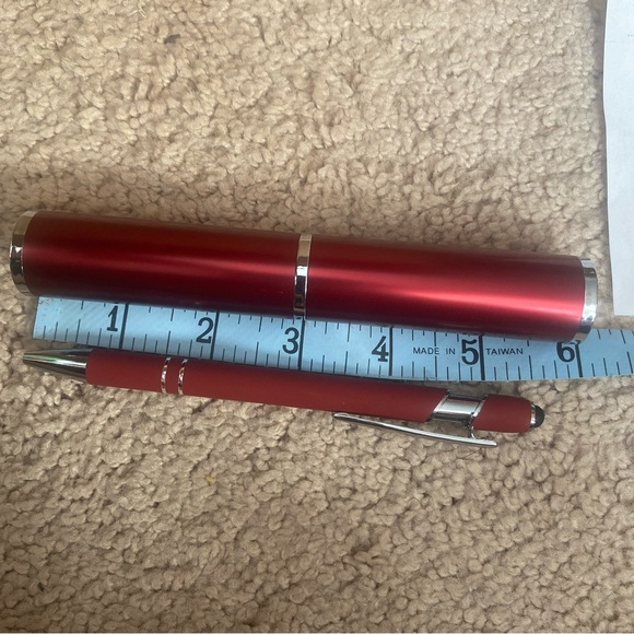 50 red metal pen tubes cases stocking stuffers - Picture 2 of 6